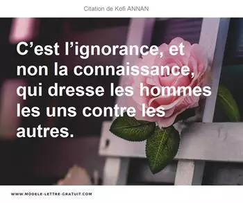 Citations Kofi ANNAN