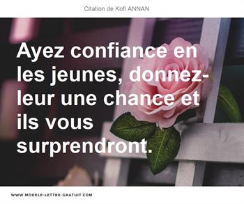 Citations Kofi ANNAN