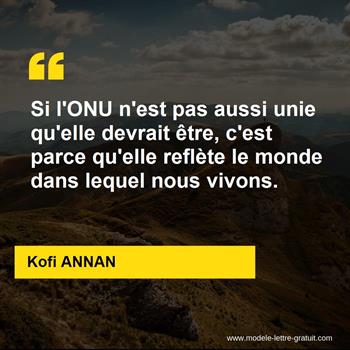 Citation de Kofi ANNAN
