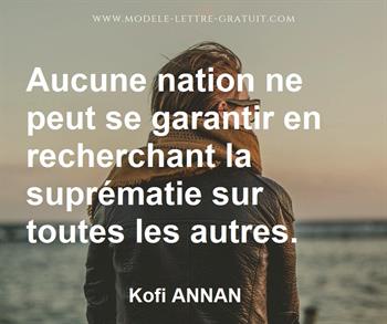 Citation de Kofi ANNAN