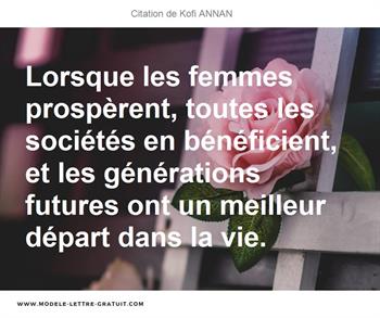 Citations Kofi ANNAN