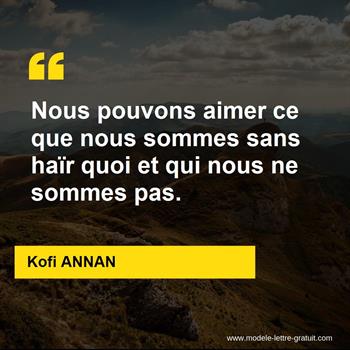 Citation de Kofi ANNAN