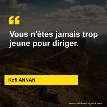 Citations Kofi ANNAN