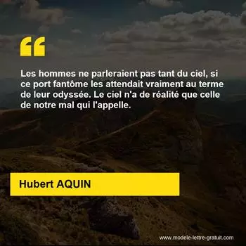Citation Hubert AQUIN