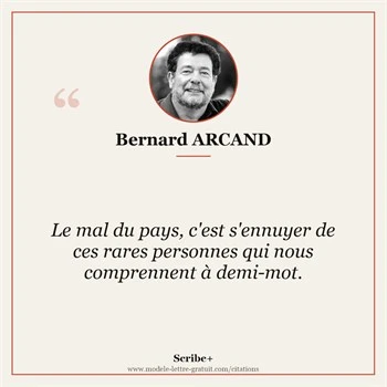 Citation Bernard ARCAND