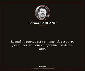 Citation de Bernard ARCAND