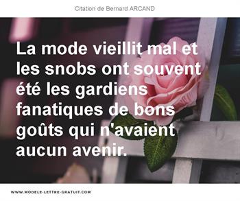 Citations Bernard ARCAND