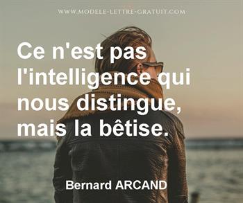 Citation de Bernard ARCAND
