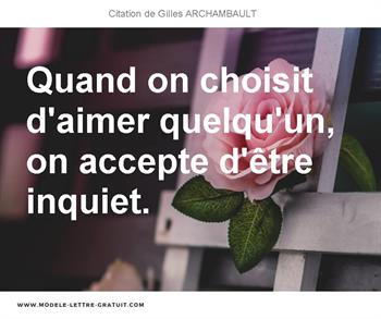 Citations Gilles ARCHAMBAULT