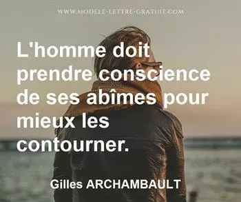 Citation de Gilles ARCHAMBAULT