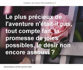 Citations Gilles ARCHAMBAULT
