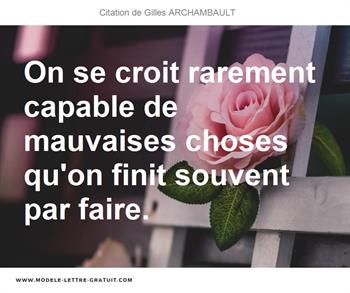 Citations Gilles ARCHAMBAULT