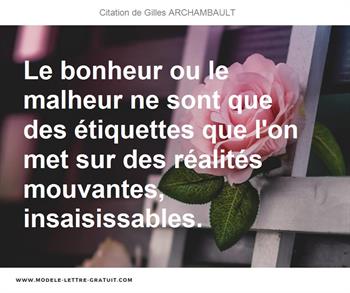 Citations Gilles ARCHAMBAULT