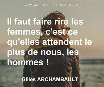 Citation de Gilles ARCHAMBAULT