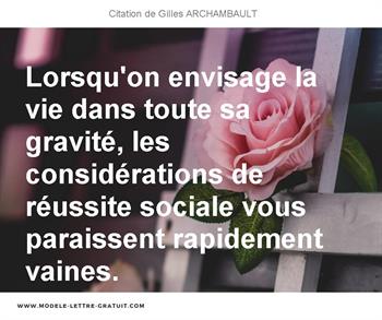 Citations Gilles ARCHAMBAULT