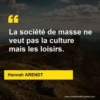 Citation Hannah ARENDT