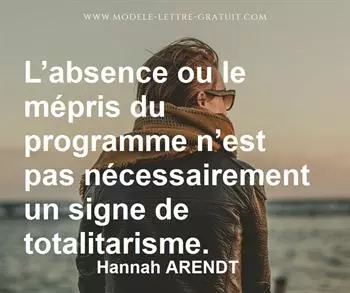 Citation de Hannah ARENDT