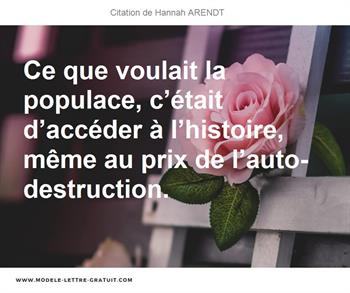Citations Hannah ARENDT