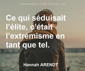 Citation de Hannah ARENDT