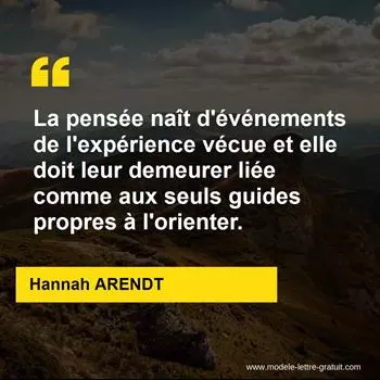 Citation Hannah ARENDT