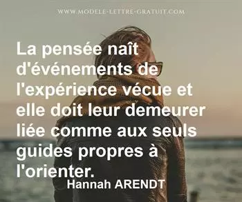 Citation de Hannah ARENDT