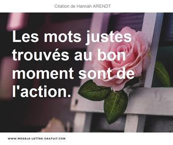Citations Hannah ARENDT
