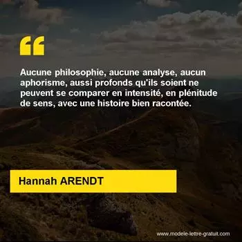Citation Hannah ARENDT
