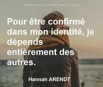 Citation de Hannah ARENDT