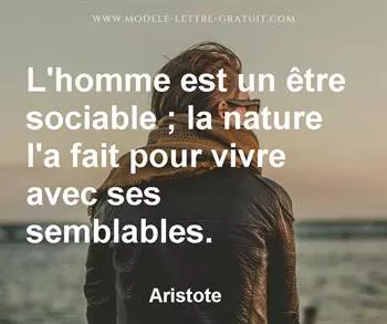 Citation de Aristote