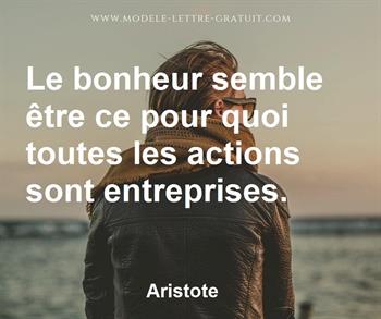 Citation de Aristote