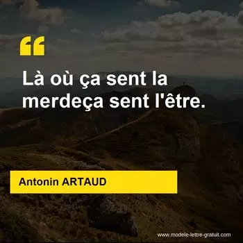 Citation Antonin ARTAUD