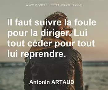 Citation de Antonin ARTAUD