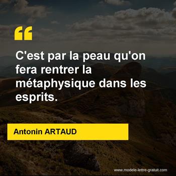 Citation de Antonin ARTAUD