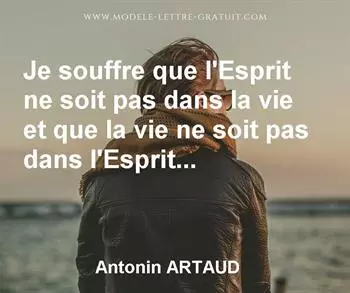Citation de Antonin ARTAUD