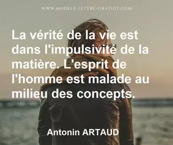 Citation de Antonin ARTAUD
