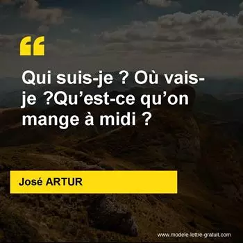 Citation José ARTUR