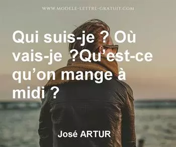 Citation de José ARTUR