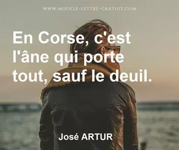 Citation de José ARTUR