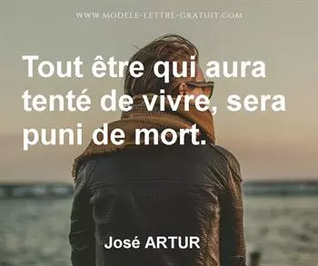 Citation de José ARTUR