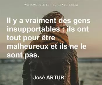 Citation de José ARTUR