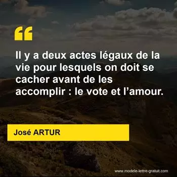 Citation José ARTUR