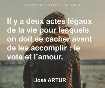 Citation de José ARTUR