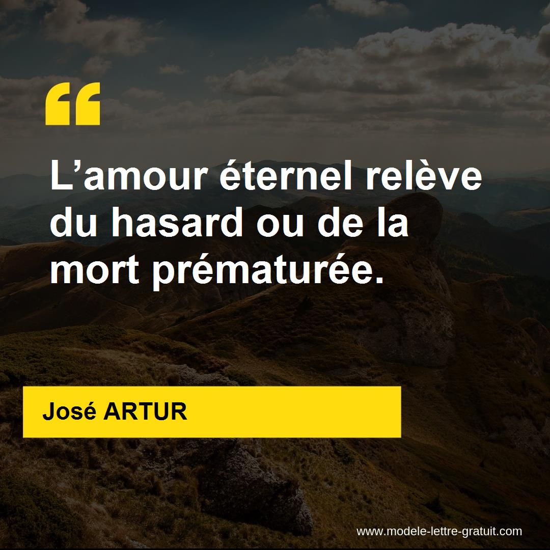 L Amour Eternel Releve Du Hasard Ou De La Mort Prematuree