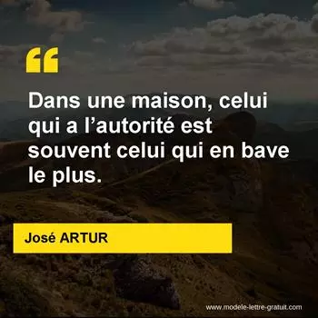 Citation José ARTUR
