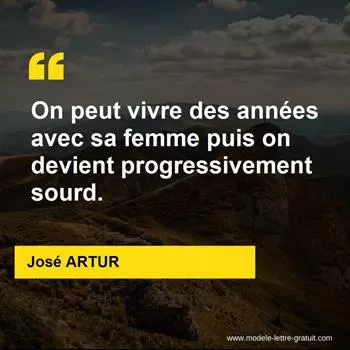 Citation José ARTUR