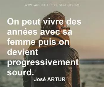 Citation de José ARTUR