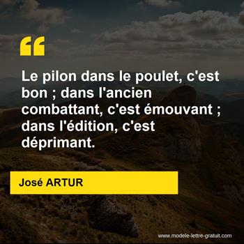 Citation de José ARTUR