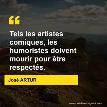 Citation José ARTUR
