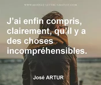 Citation de José ARTUR