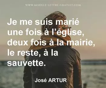 Citation de José ARTUR